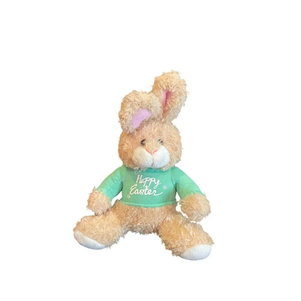 Dan Dee Collectors‎ Choice Happy Easter Plush Bunny Green Sweater Stuffed Animal